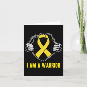 I Am A Warrior - Childhood Cancer Awareness Card