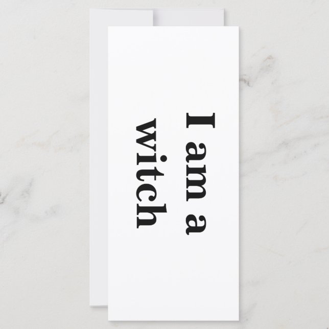 "I am a witch" Intention Card (Front)
