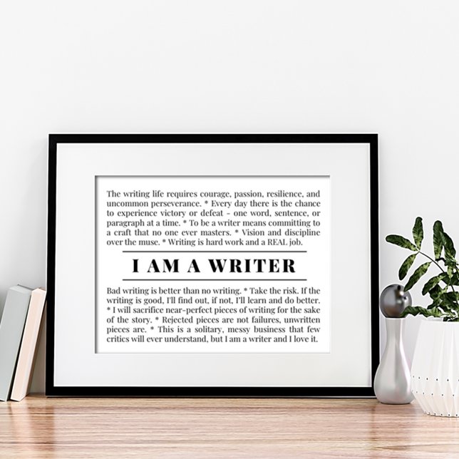 I AM A WRITER Poster for Writers & Authors (Creator Uploaded)
