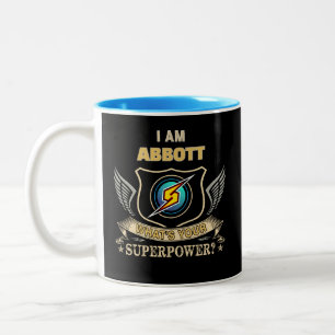 I Am ABBOTT What's Your Superpower Two-Tone Coffee Mug