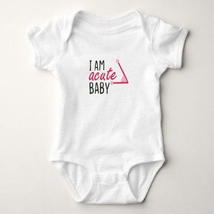 I am Acute Baby Pink, Math Baby,New Mum Gift pink Baby Bodysuit