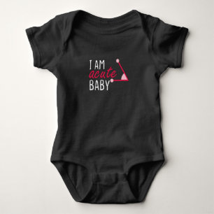 I am Acute Baby Pink, Math Baby,New Mum Gift pink  Bodysuit