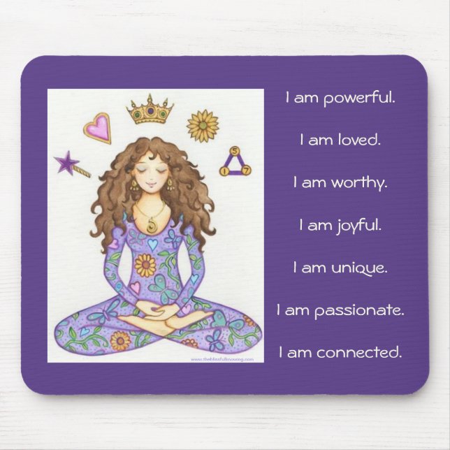 "I Am" Affirmation Mouse Pad (Front)