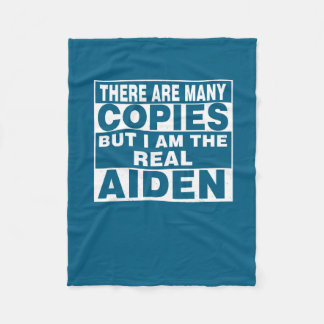I Am Aiden Fun Shirt Funny D  Fleece Blanket