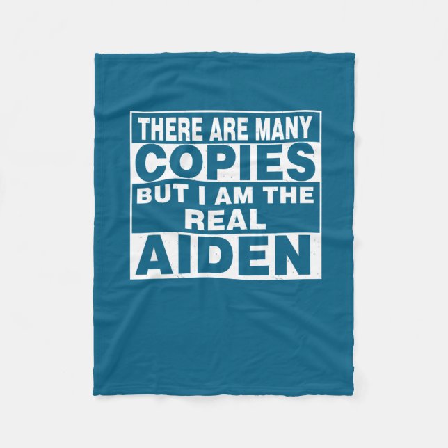 I Am Aiden Fun Shirt Funny D  Fleece Blanket (Front)