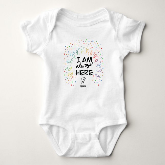 I Am Always Here - Rainbow Tree Baby Bodysuit (Front)