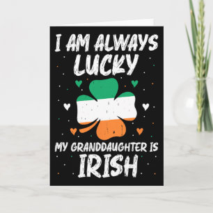 I Am Always Lucky My Granddaughter Is Irish Matchi Card