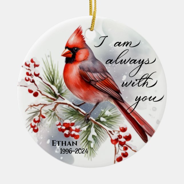 I am always with you ceramic tree decoration (Front)