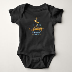 I Am an Answered Prayer Christian Baby Bodysuit