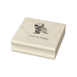 I Am An Artist African Grey Parrot Rubber Stamp