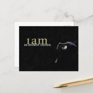 I am an attentive listener Motivation Affirmation Postcard