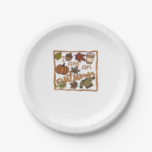 I am an Autumn Classic T-Shirt Paper Plate