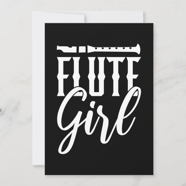 I Am An Flute Girl Invitation (Front)