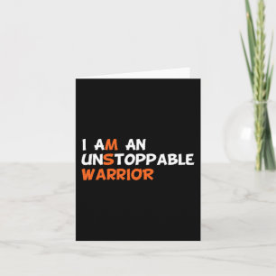 I Am An Unstoppable Warrior Multiple Sclerosis Ms Card