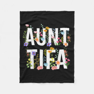 I Am Aunt Tifa Shirt Aunt Tifa Funny Aunt Tifa  Fleece Blanket
