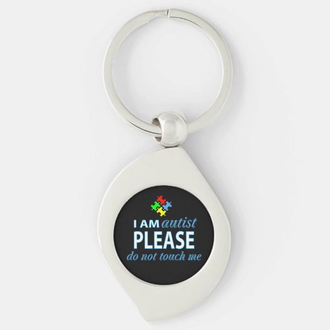 I am autist key ring (Front)