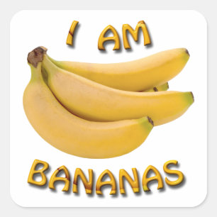 I Am Bananas Square Sticker
