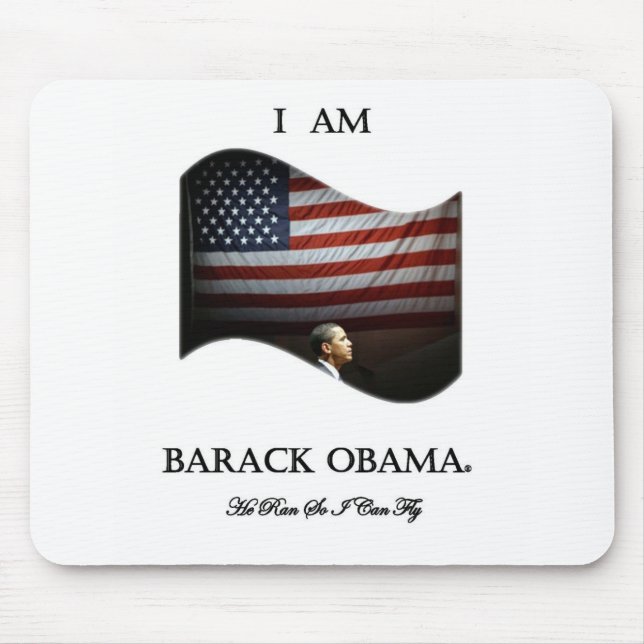 I Am Barack Obama (colour) Mouse Pad (Front)