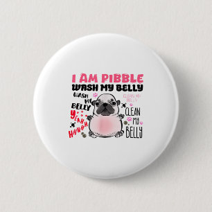 I Am Bble Wash My Belly Bble Meme Funny Dog Brainr 6 Cm Round Badge