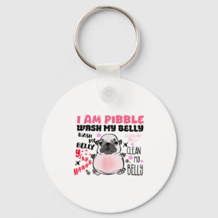 I Am Bble Wash My Belly Bble Meme Funny Dog Brainr Key Ring