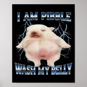 I Am Bble Wash My Belly Funny Dog Clean My Belly M Poster