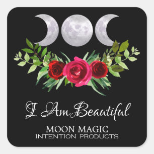 I Am Beautiful Affirmation Spell Candle Square Sticker
