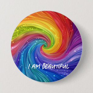 I Am Beautiful Digital Art 7.5 Cm Round Badge