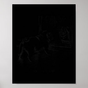 I Am Beautiful Funny Pug Mirror Vintage Dog Lover Poster
