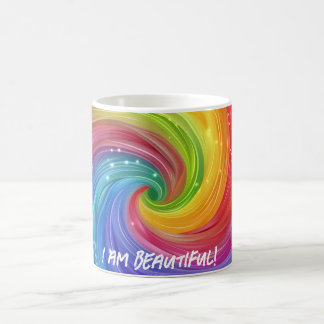I Am Beautiful Rainbow Digital Art Coffee Mug