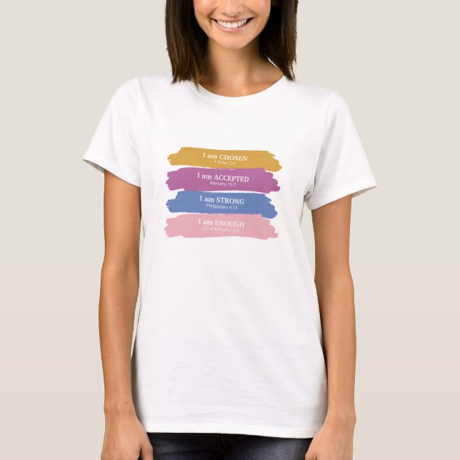 I am Bible Verses Colourful T-Shirt (Front)