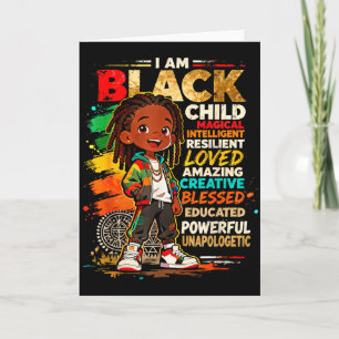 I Am Black Boy Child Powerful Loved Creative Pride Card