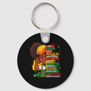 I Am Black Child History Month African American Ki Key Ring