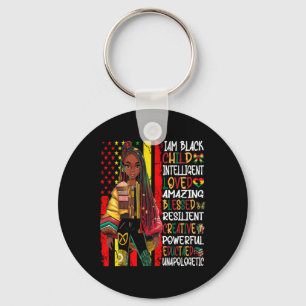 I Am Black Child History Month African American Ki Key Ring
