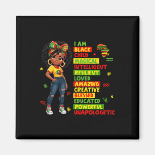 I Am Black Child History Month African American Ki Magnet