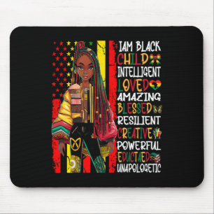 I Am Black Child History Month African American Ki Mouse Pad