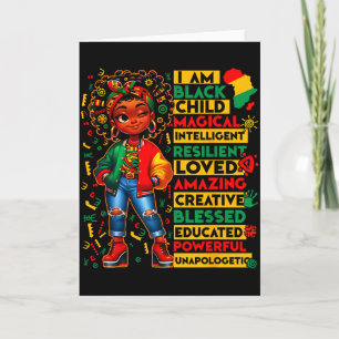 I Am Black Child Magical Black Woman African Black Card