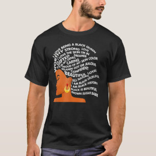 I Am Black Excellence Strong Black History Queen M T-Shirt