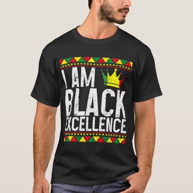 I Am Black Excellent History Apparel Black Women A T-Shirt (Front)