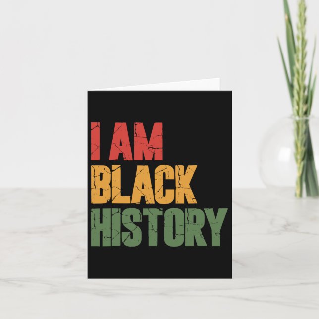 I Am Black History 1  Card (Front)