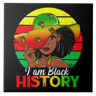 I Am Black History African America Tile
