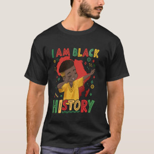 I Am Black History African American Dabbing Boy Pr T-Shirt