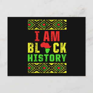 I Am Black History African American Human Rights G Postcard