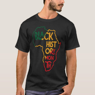 I Am Black History African American Map T-Shirt