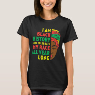 I Am Black History African American Woman Kente Me T-Shirt