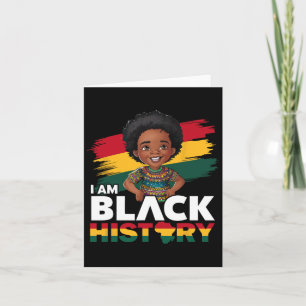 I Am Black History Afro Boy Little Melanin Prince Card