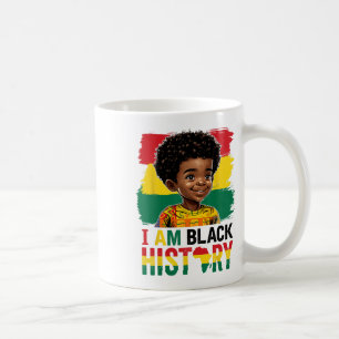 I Am Black History Afro Boy Little Melanin Prince Coffee Mug