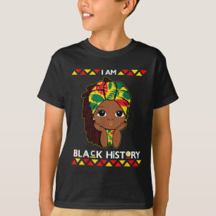 I Am Black History Afro Girl Natural Hair African T-Shirt