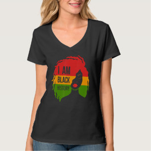 I Am Black History Afro Women Girl African Pride T-Shirt