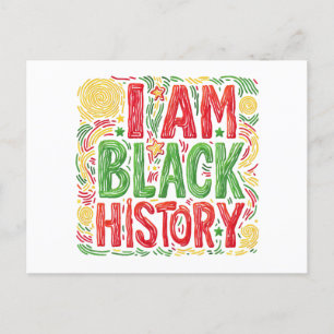 I Am Black History - Black Activism Holiday Postcard