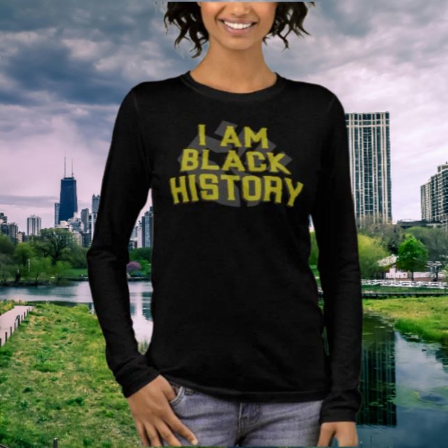 I Am Black History – Black Fist Long Sleeve Tri-Blend Shirt (Creator Uploaded)